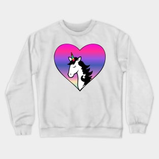 Unicorn Rainbow Sweetheart Crewneck Sweatshirt